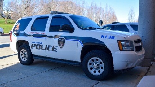 Additional photo  of Amtrak Police
                    Cruiser 136, a 2007-2014 Chevrolet Tahoe                     taken by Kieran Egan