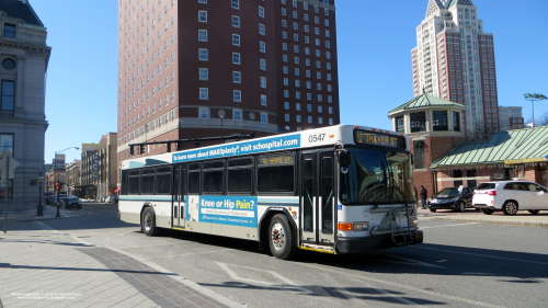 Additional photo  of Rhode Island Public Transit Authority
                    Bus 0547, a 2005 Gillig Low Floor                     taken by Kieran Egan