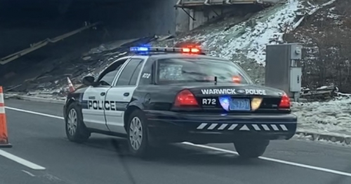 Additional photo  of Warwick Police
                    Cruiser R-72, a 2009-2011 Ford Crown Victoria Police Interceptor                     taken by Kieran Egan
