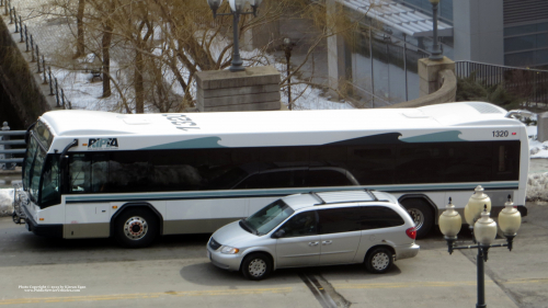 Additional photo  of Rhode Island Public Transit Authority
                    Bus 1320, a 2013 Gillig BRT                     taken by Kieran Egan