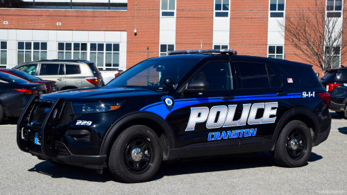 Additional photo  of Cranston Police
                    Cruiser 229, a 2020 Ford Police Interceptor Utility                     taken by @riemergencyvehicles