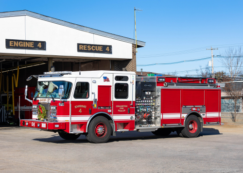 Additional photo  of Cranston Fire
                    Engine 4, a 2023 E-One Cyclone                     taken by Kieran Egan