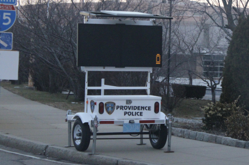 Additional photo  of Providence Police
                    Message Trailer 3736, a 2006-2011 All Traffic Solutions Message Trailer                     taken by Kieran Egan