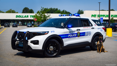 Additional photo  of Milford MA Police
                    Cruiser 213, a 2020 Ford Police Interceptor Utility                     taken by Kieran Egan