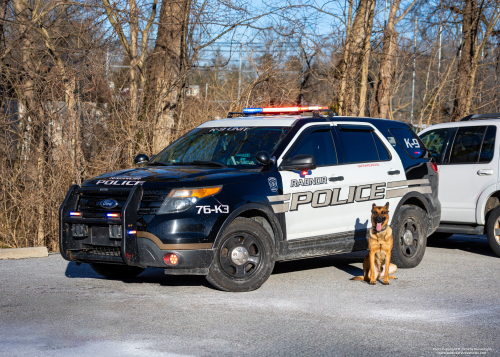 Additional photo  of Radnor Township Police
                    Cruiser 76-K3, a 2013-2015 Ford Police Interceptor Utility                     taken by Kieran Egan