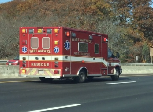 Additional photo  of West Warwick Fire
                    Rescue 1, a 2016 GMC G4500                     taken by Kieran Egan