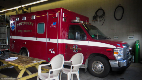 Additional photo  of Pawtucket Fire
                    Rescue 3, a 2009 Ford E-450                     taken by Kieran Egan