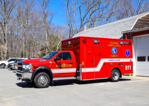 Additional photo  of Foster Ambulance Corps
                    Rescue 2, a 2020 RAM 4500/Demers                     taken by Kieran Egan