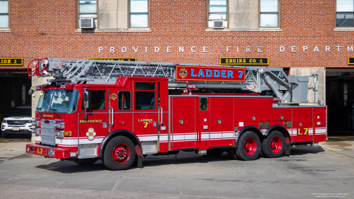 Additional photo  of Providence Fire
                    Ladder 7, a 2021 Pierce Arrow XT                     taken by Kieran Egan