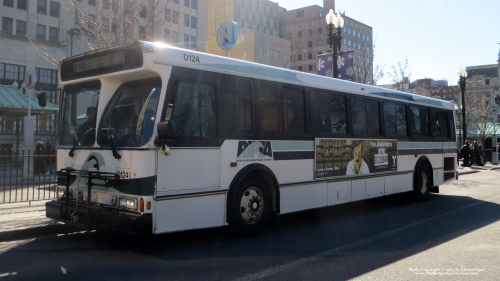 Additional photo  of Rhode Island Public Transit Authority
                    Bus 0124, a 2001 Orion V 05.501                     taken by Kieran Egan