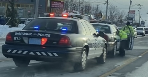 Additional photo  of Warwick Police
                    Cruiser R-72, a 2009-2011 Ford Crown Victoria Police Interceptor                     taken by Kieran Egan