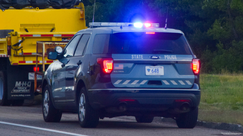 Additional photo  of Massachusetts State Police
                    Cruiser 648, a 2017 Ford Police Interceptor Utility                     taken by @riemergencyvehicles