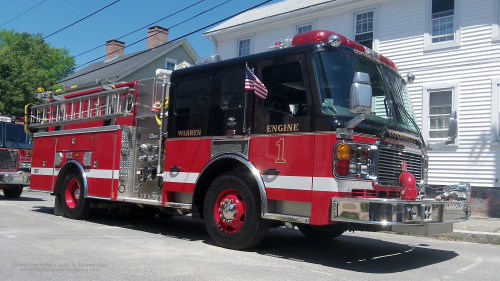 Additional photo  of Warren Fire
                    Engine 1, a 2006 American LaFrance Eagle                     taken by Kieran Egan