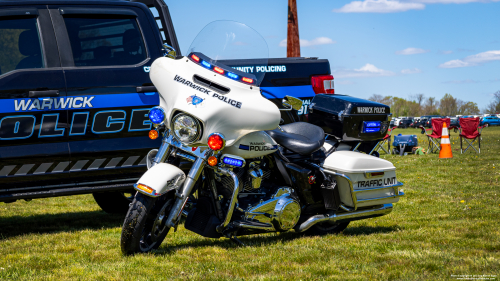 Additional photo  of Warwick Police
                    Motorcycle 8, a 2020-2022 Harley-Davidson Electra Glide                     taken by @riemergencyvehicles