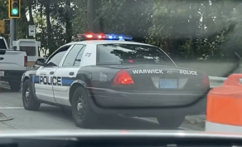 Additional photo  of Warwick Police
                    Cruiser R-76, a 2009-2011 Ford Crown Victoria Police Interceptor                     taken by Kieran Egan