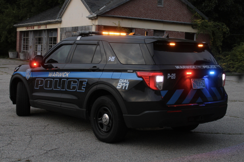 Additional photo  of Warwick Police
                    Cruiser P-25, a 2021 Ford Police Interceptor Utility                     taken by @riemergencyvehicles