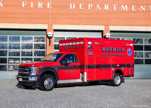 Additional photo  of Warwick Fire
                    Rescue 1, a 2023 Ford F-550/Horton                     taken by Kieran Egan