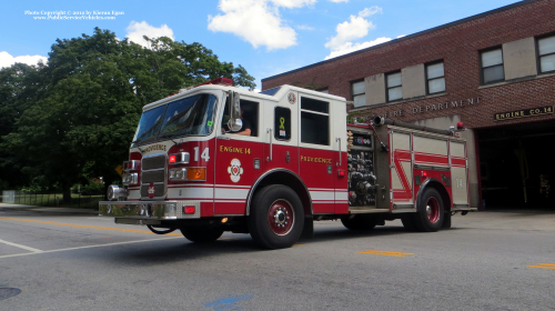 Additional photo  of Providence Fire
                    Engine 14, a 2002 Pierce Enforcer                     taken by Kieran Egan