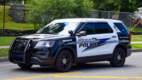 Additional photo  of Boston College Police
                    Cruiser 411, a 2017 Ford Police Interceptor Utility                     taken by Kieran Egan