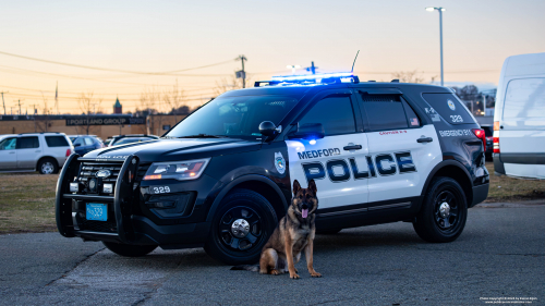 Additional photo  of Medford Police
                    Cruiser 329, a 2017 Ford Police Interceptor Utility                     taken by Kieran Egan