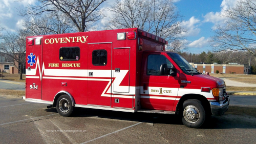 Additional photo  of Coventry Fire District
                    Rescue 1, a 2014 Chevrolet G4500/2006 Osage                     taken by Kieran Egan