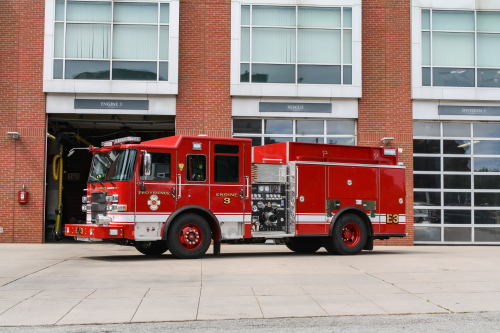 Additional photo  of Providence Fire
                    Engine 3, a 2021 Pierce Saber                     taken by Kieran Egan