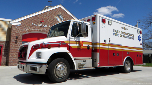 Additional photo  of East Providence Fire
                    Rescue 5, a 1990 Freightliner FL60                     taken by Kieran Egan