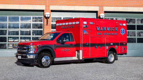 Additional photo  of Warwick Fire
                    Rescue 1, a 2023 Ford F-550/Horton                     taken by @riemergencyvehicles