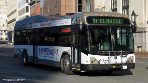 Additional photo  of Rhode Island Public Transit Authority
                    Bus 1071, a 2010 Gillig BRT HEV                     taken by Kieran Egan