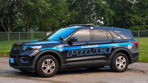 Additional photo  of Warwick Police
                    Cruiser P-6, a 2021 Ford Police Interceptor Utility                     taken by @riemergencyvehicles