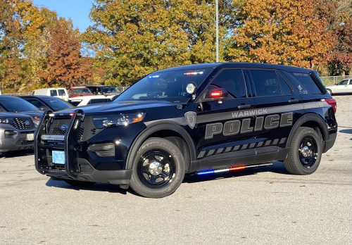 Additional photo  of Warwick Police
                    Cruiser T-32, a 2021 Ford Police Interceptor Utility                     taken by @riemergencyvehicles