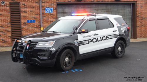 Additional photo  of Woonsocket Police
                    Cruiser 303, a 2019 Ford Police Interceptor Utility                     taken by Jamian Malo