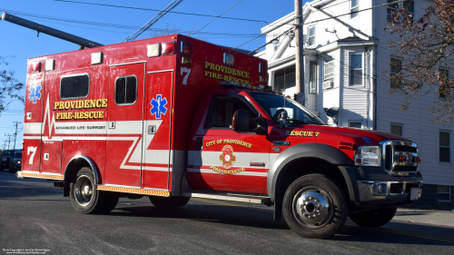 Additional photo  of Providence Fire
                    Rescue 7, a 2005 Ford F-450/Osage                     taken by @riemergencyvehicles