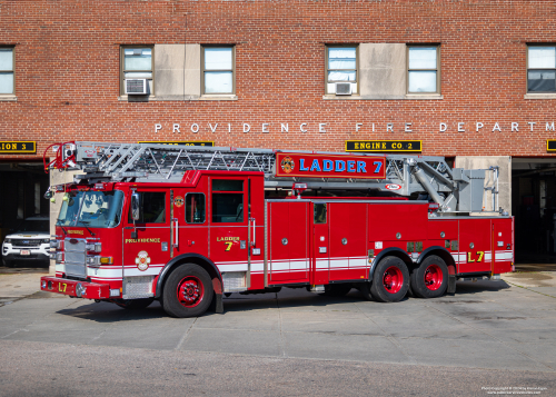 Additional photo  of Providence Fire
                    Ladder 7, a 2021 Pierce Arrow XT                     taken by Kieran Egan