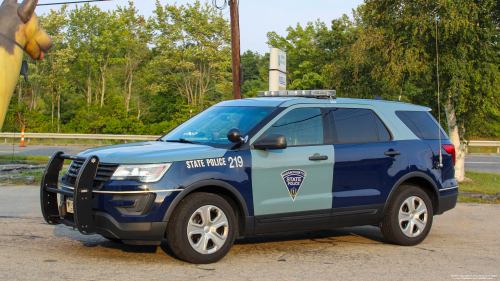 Additional photo  of Massachusetts State Police
                    Cruiser 219, a 2017 Ford Police Interceptor Utility                     taken by Kieran Egan