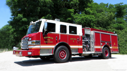 Additional photo  of Warwick Fire
                    Engine 6, a 2012 Pierce Velocity                     taken by Kieran Egan