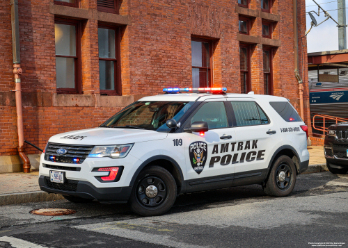 Additional photo  of Amtrak Police
                    Cruiser 109, a 2016-2019 Ford Police Interceptor Utility                     taken by Kieran Egan