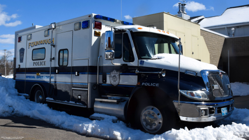 Additional photo  of Foxborough Police
                    Truck 41, a 2004 International 4000 Series/Road Rescue                     taken by Kieran Egan