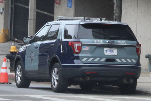 Additional photo  of Massachusetts State Police
                    Cruiser 555, a 2017 Ford Police Interceptor Utility                     taken by Kieran Egan