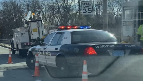 Additional photo  of Warwick Police
                    Cruiser R-76, a 2009-2011 Ford Crown Victoria Police Interceptor                     taken by Kieran Egan