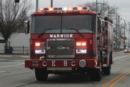 Additional photo  of Warwick Fire
                    Engine 8, a 2022 E-One Typhoon                     taken by Kieran Egan