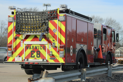 Additional photo  of Warwick Fire
                    Engine 8, a 2022 E-One Typhoon                     taken by Kieran Egan