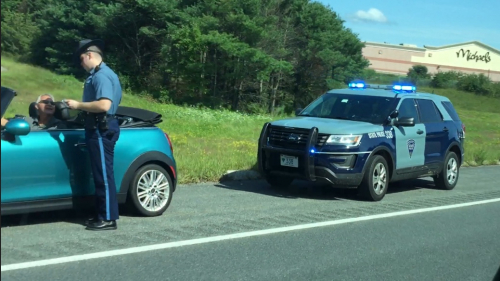 Additional photo  of Massachusetts State Police
                    Cruiser 338, a 2018 Ford Police Interceptor Utility                     taken by @riemergencyvehicles
