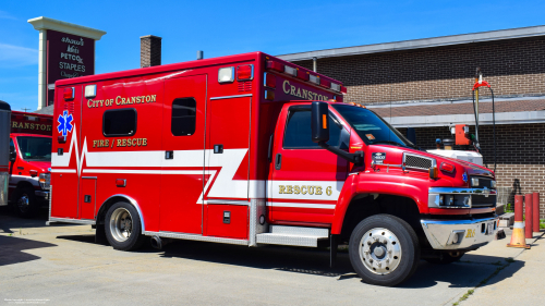 Additional photo  of Cranston Fire
                    Rescue 6, a 2008 Chevrolet C4500/Osage                     taken by Kieran Egan