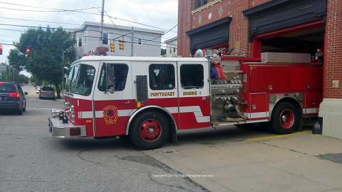 Additional photo  of Pawtucket Fire
                    Engine 1, a 1994 E-One Hurricane                     taken by Kieran Egan