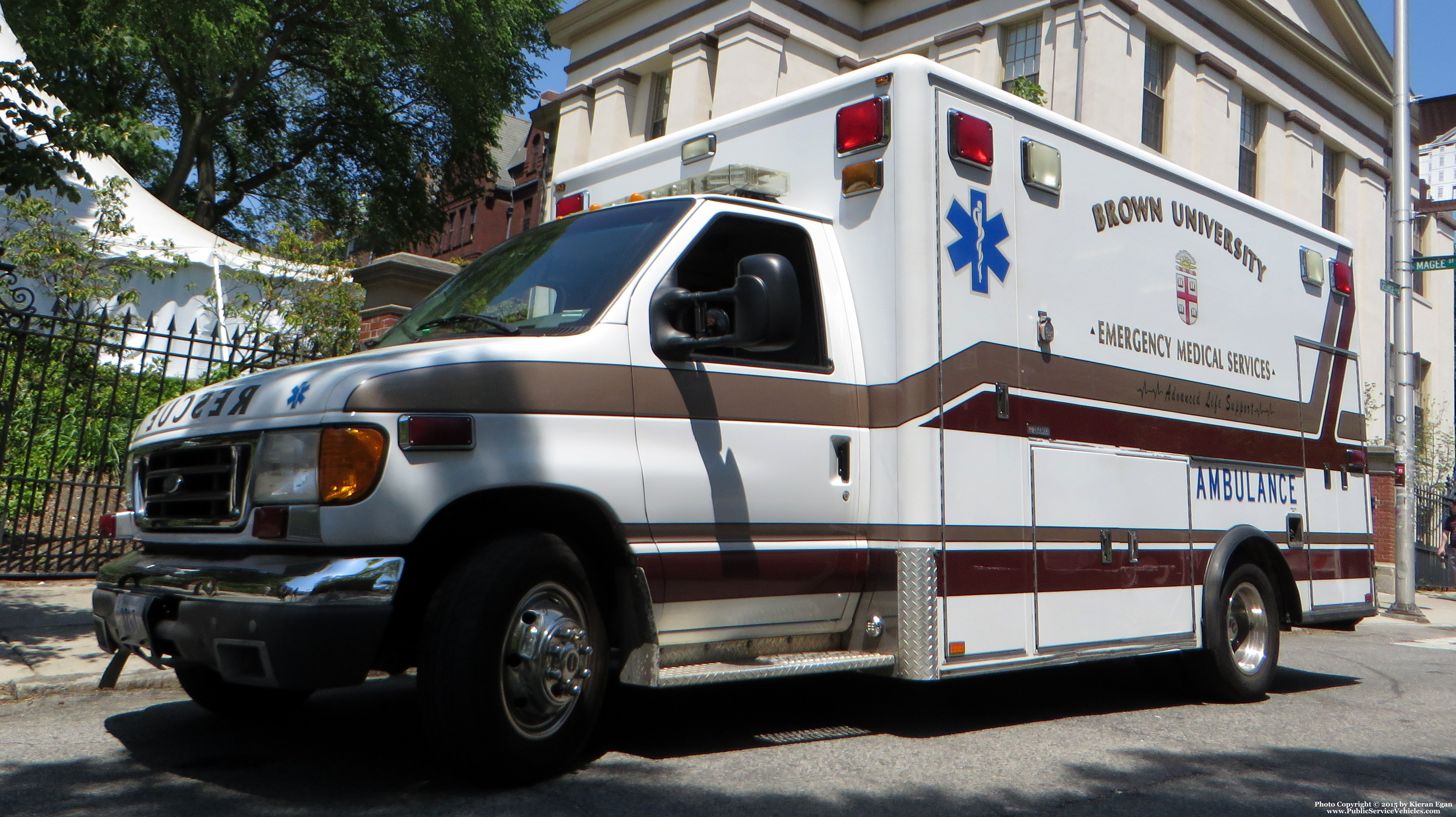 A photo  of Brown EMS
            Spare Ambulance, a 1997-2007 Ford E-450             taken by Kieran Egan