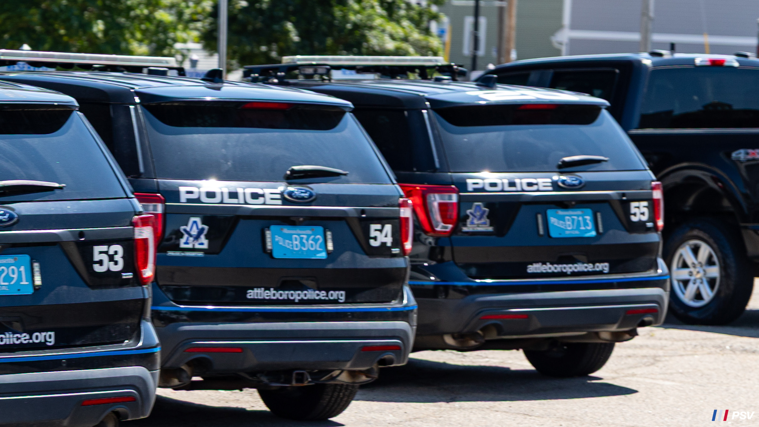 A photo  of Attleboro Police
            Car 55, a 2018 Ford Police Interceptor Utility             taken by Kieran Egan