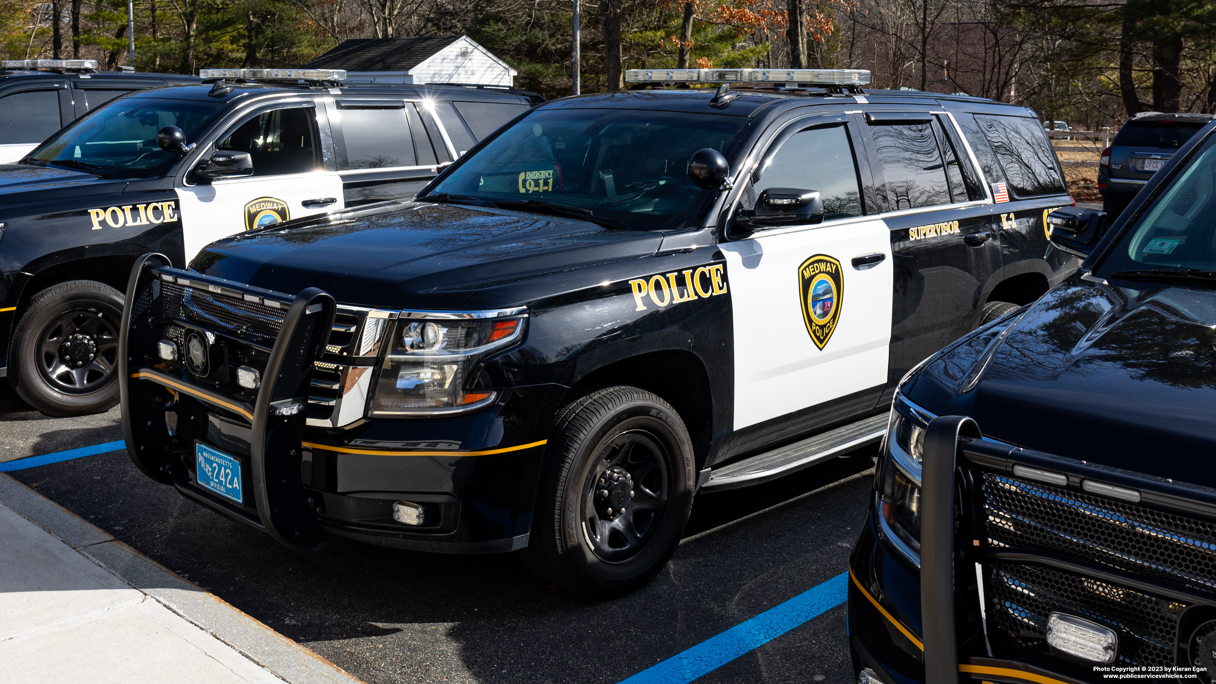 A photo  of Medway Police
            Cruiser K-2, a 2019 Chevrolet Tahoe             taken by Kieran Egan