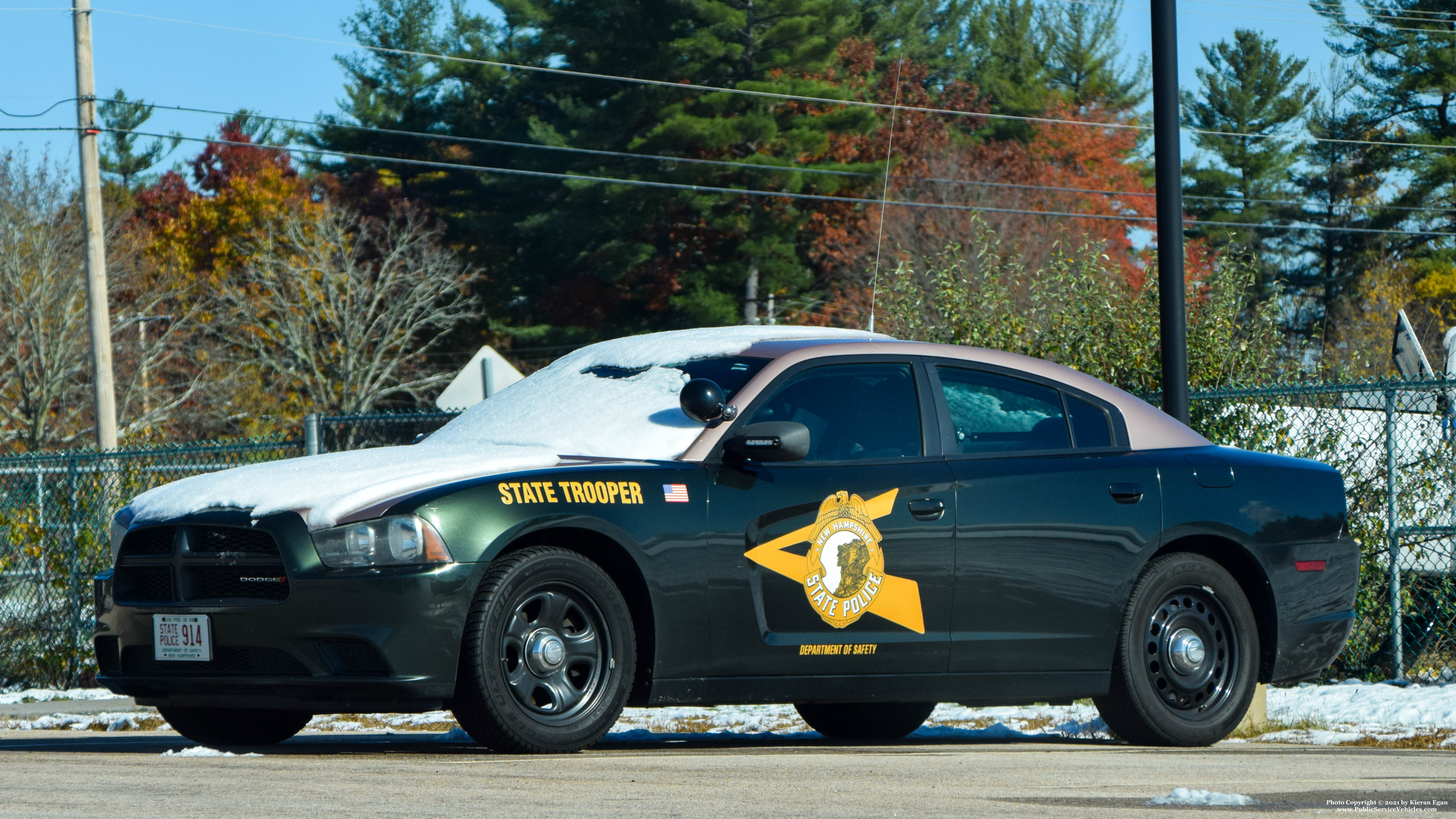 A photo  of New Hampshire State Police
            Cruiser 914, a 2011-2013 Dodge Charger             taken by Kieran Egan