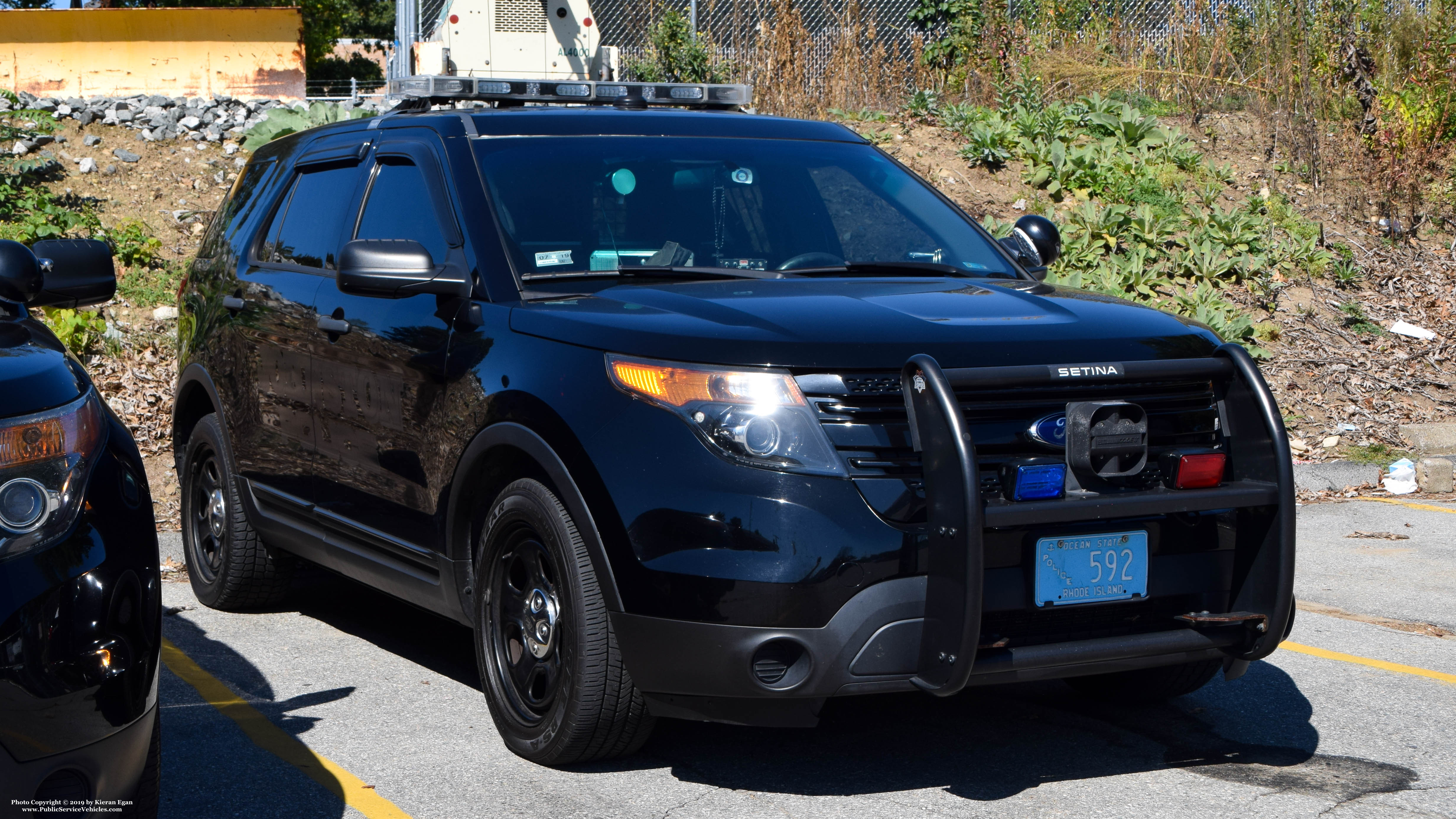 A photo  of Johnston Police
            Cruiser 592, a 2015 Ford Police Interceptor Utility             taken by Kieran Egan